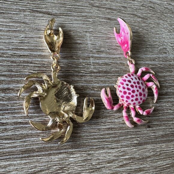 Pink Crab Earrings A1224 - Picture 4 of 5